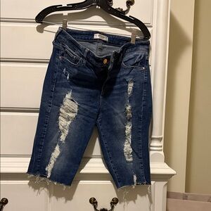 Guess Sky Blue Denim Shorts